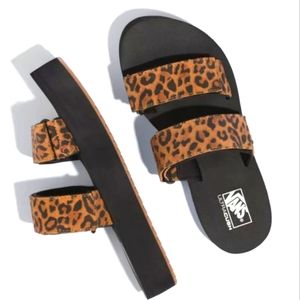 Vans Leopard Print Cayuca Platform Sandals